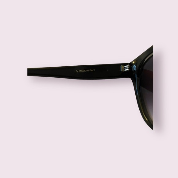 D'Blanc Felicity Black Crystal Gloss Grey Gradient Sunglasses - Picture 5 of 6
